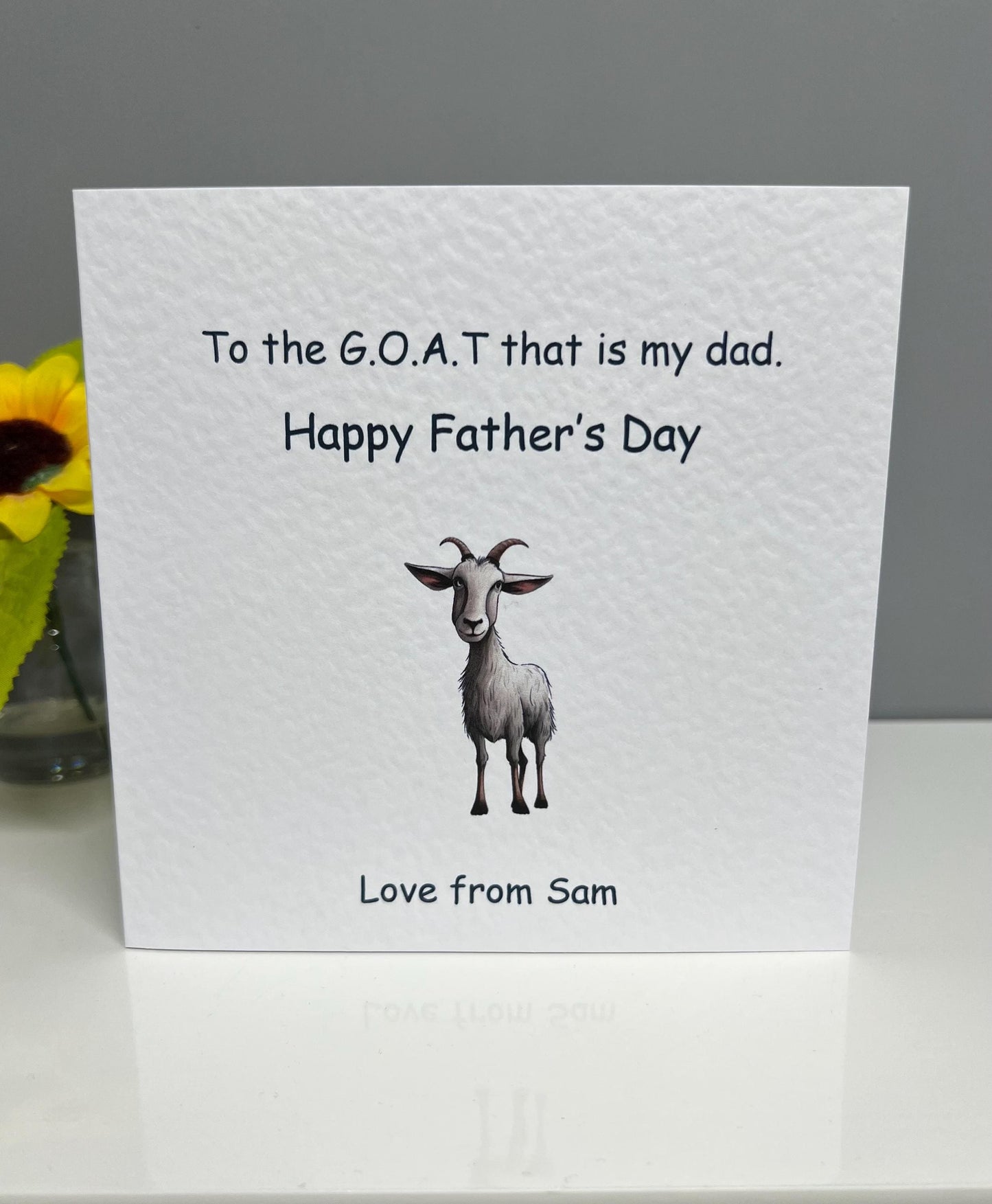 Father's Day card. Greatest of all time GOAT dad