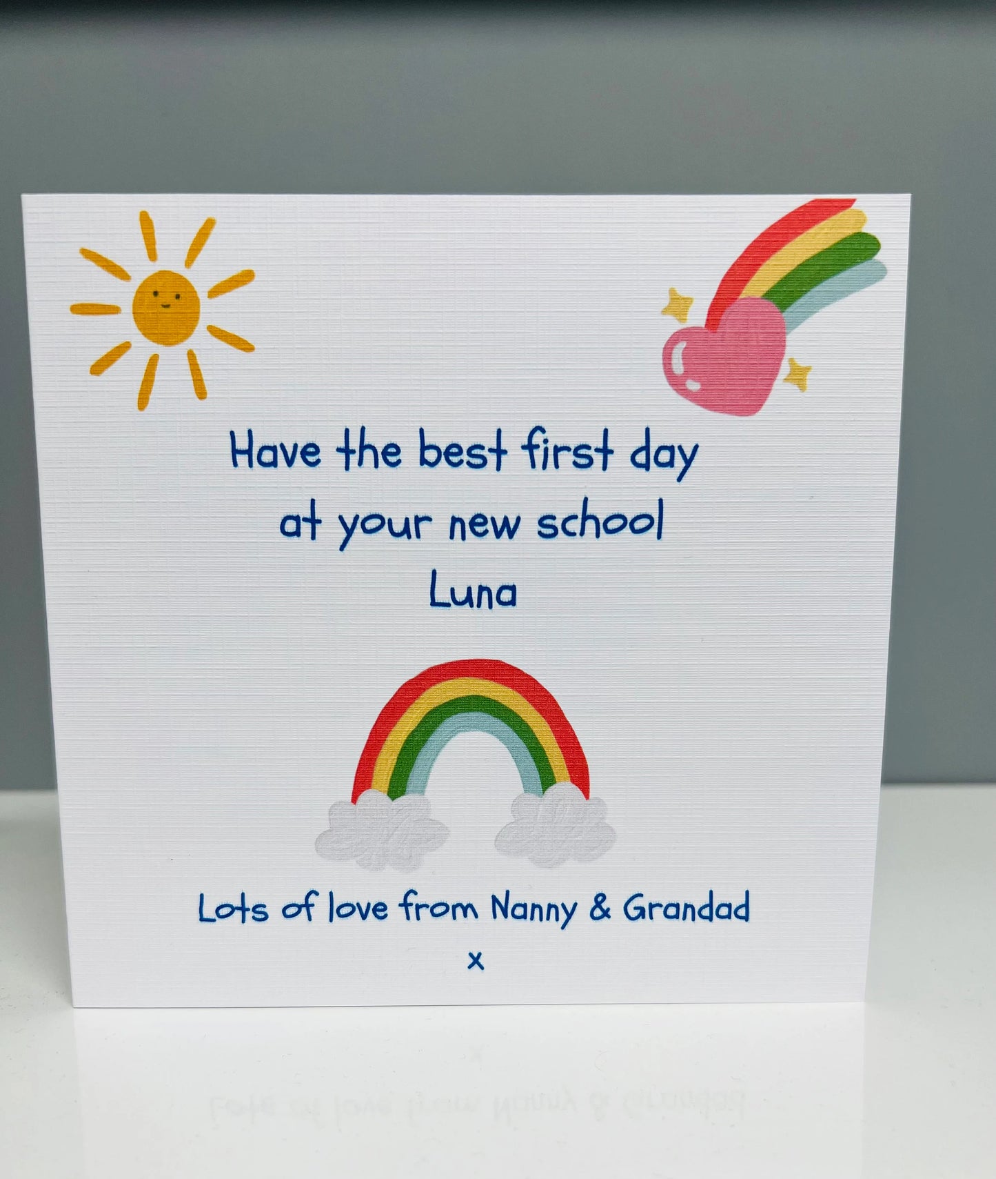 New school good luck card. Back to school. New school card. Good luck in your new school card. have the best first day