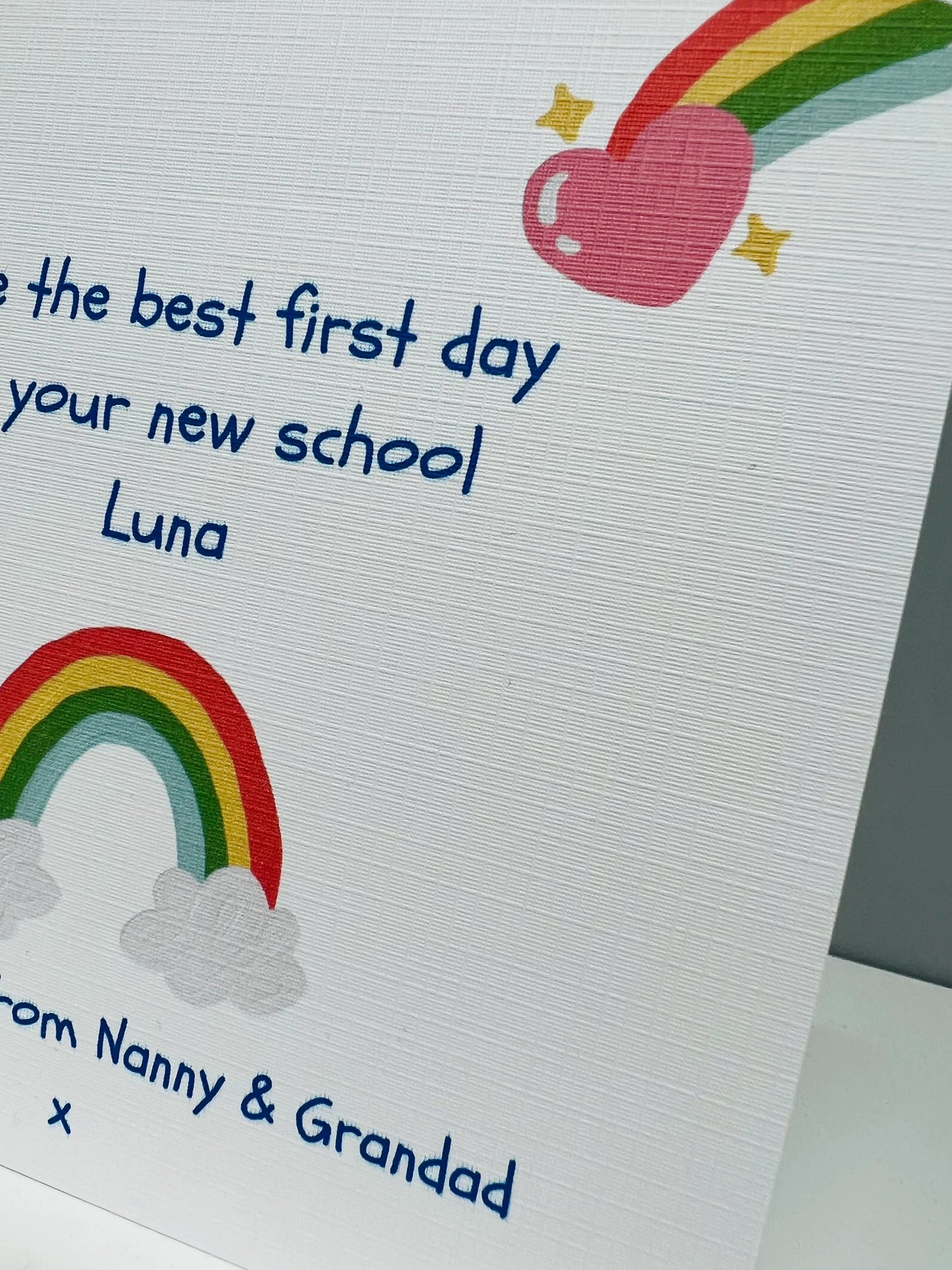 New school good luck card. Back to school. New school card. Good luck in your new school card. have the best first day