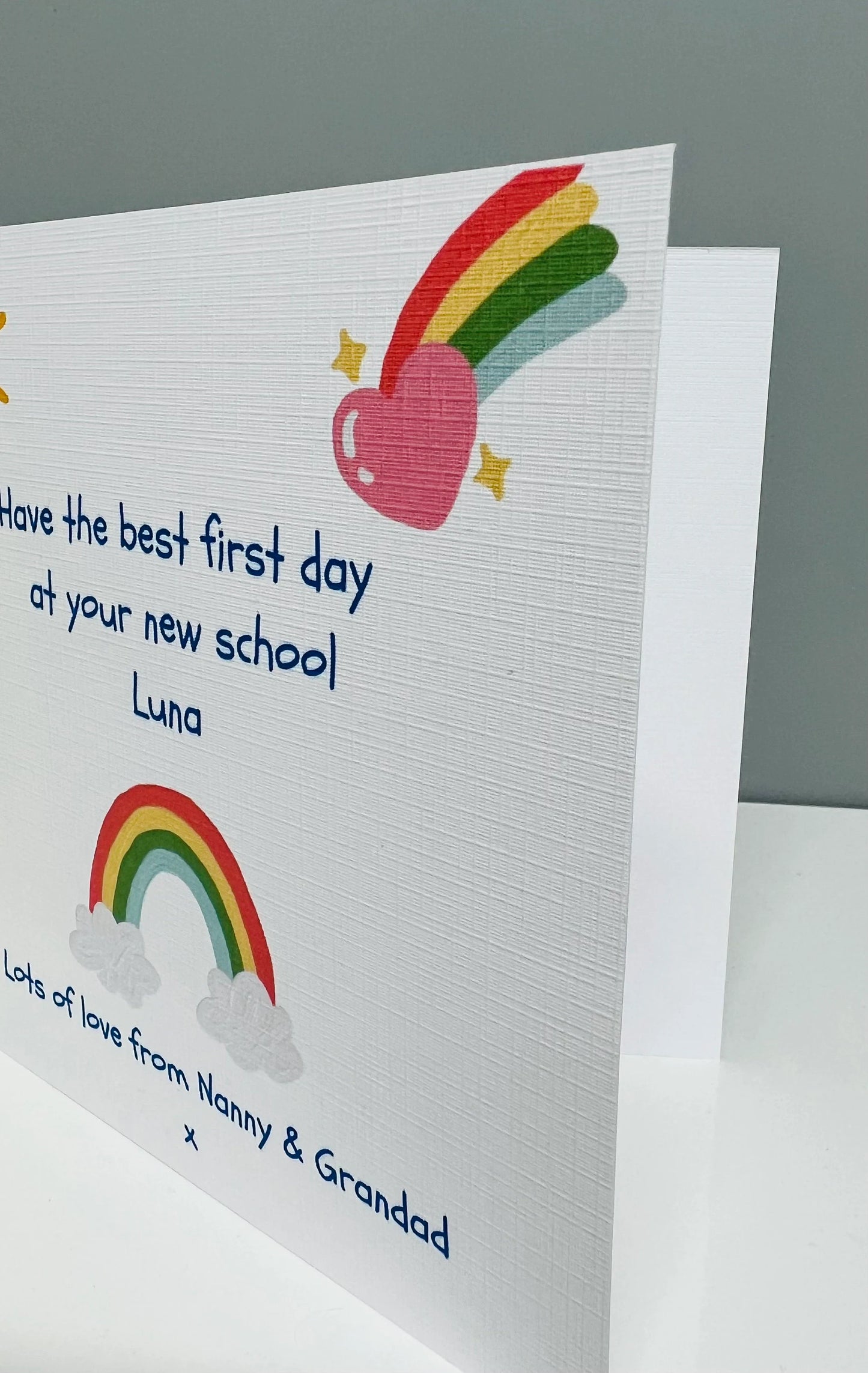 New school good luck card. Back to school. New school card. Good luck in your new school card. have the best first day