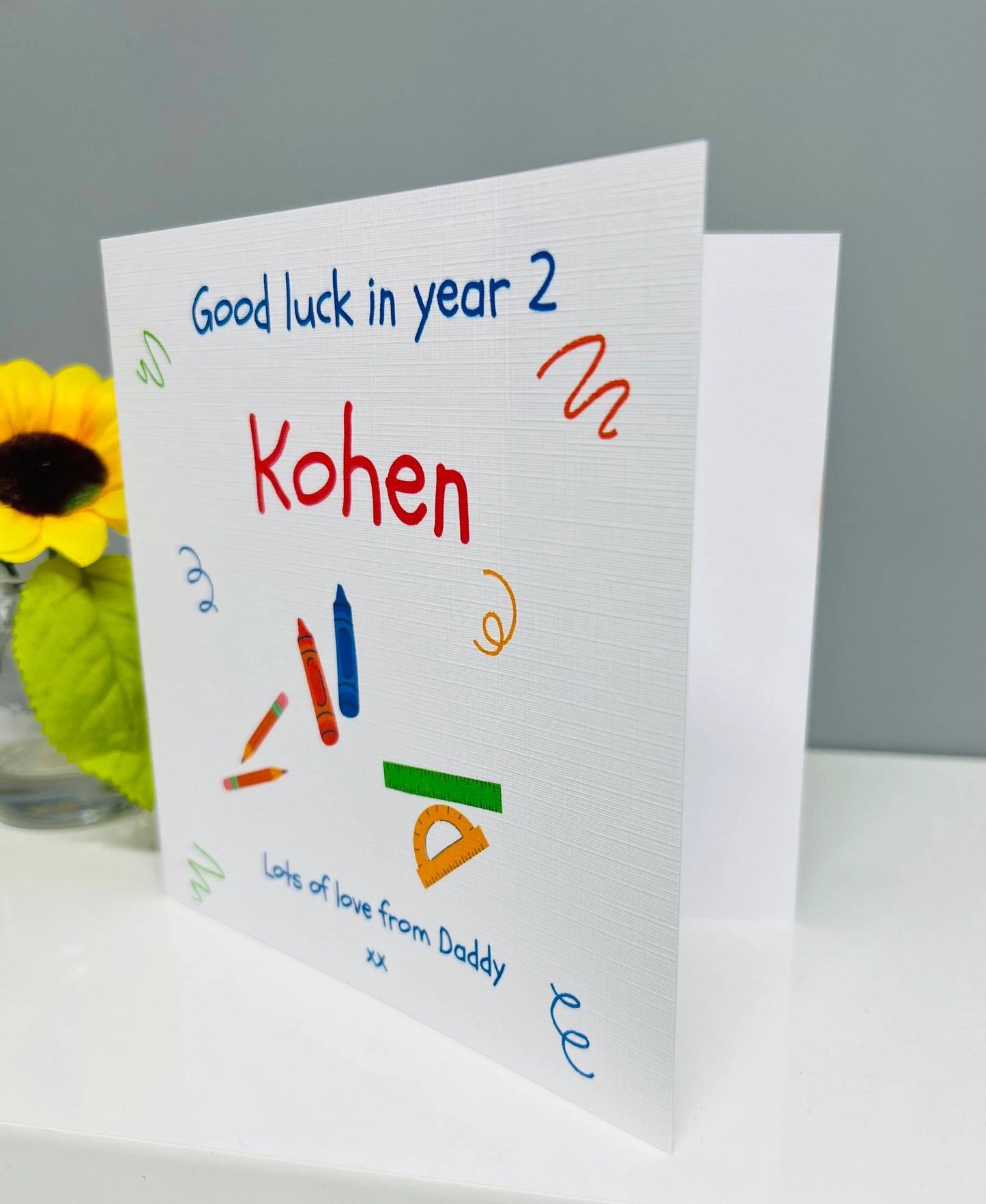 New school good luck card. Back to school. New school card. Good luck in your new school card. have the best first day