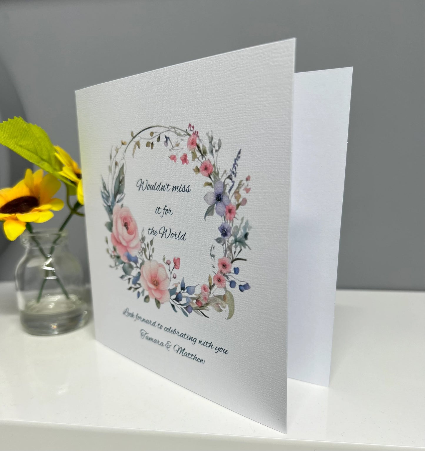 RSVP Wedding or engagement card