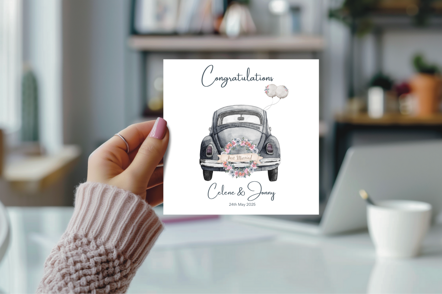 Wedding congratulations card.
