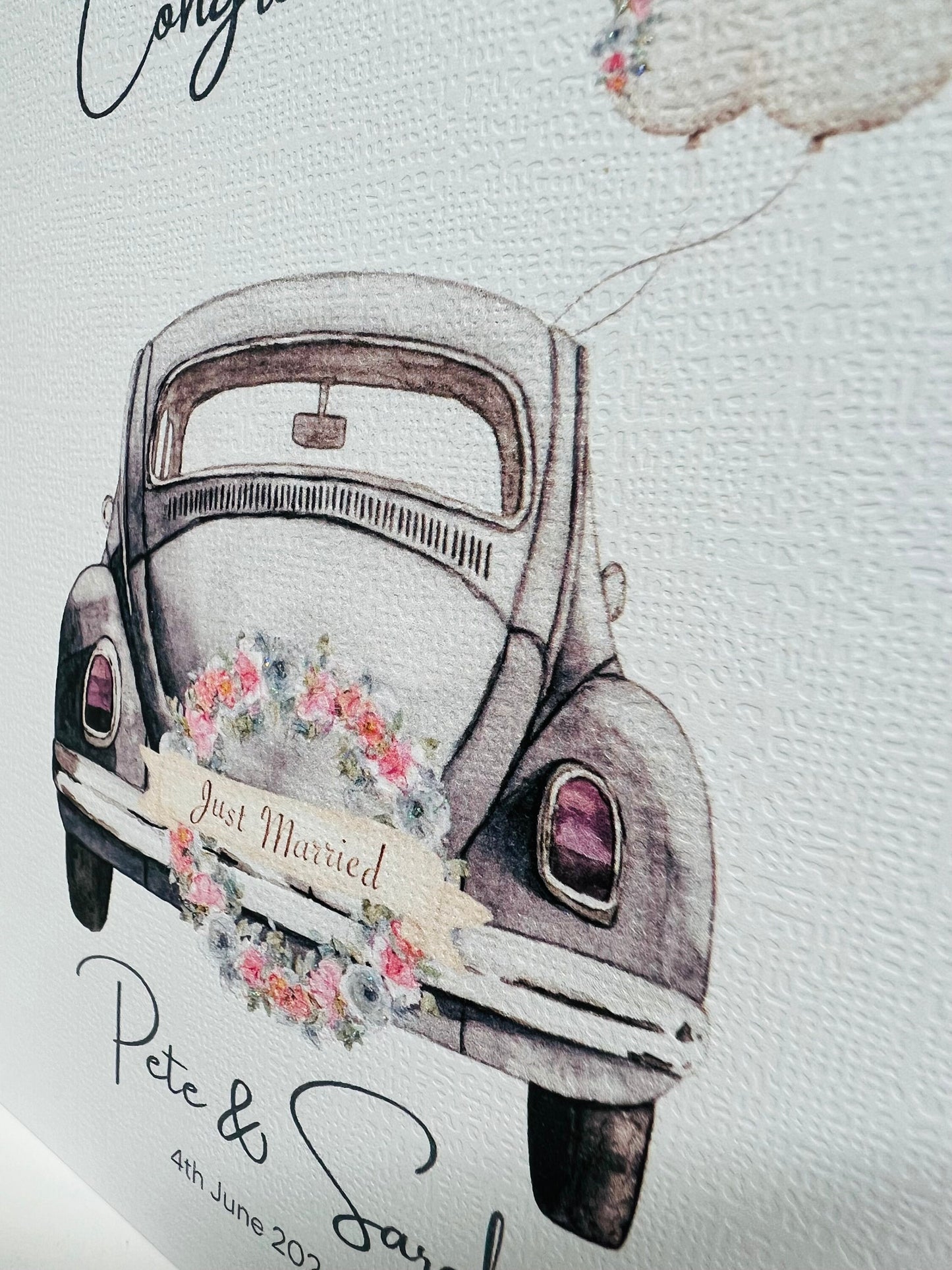 Wedding congratulations card.
