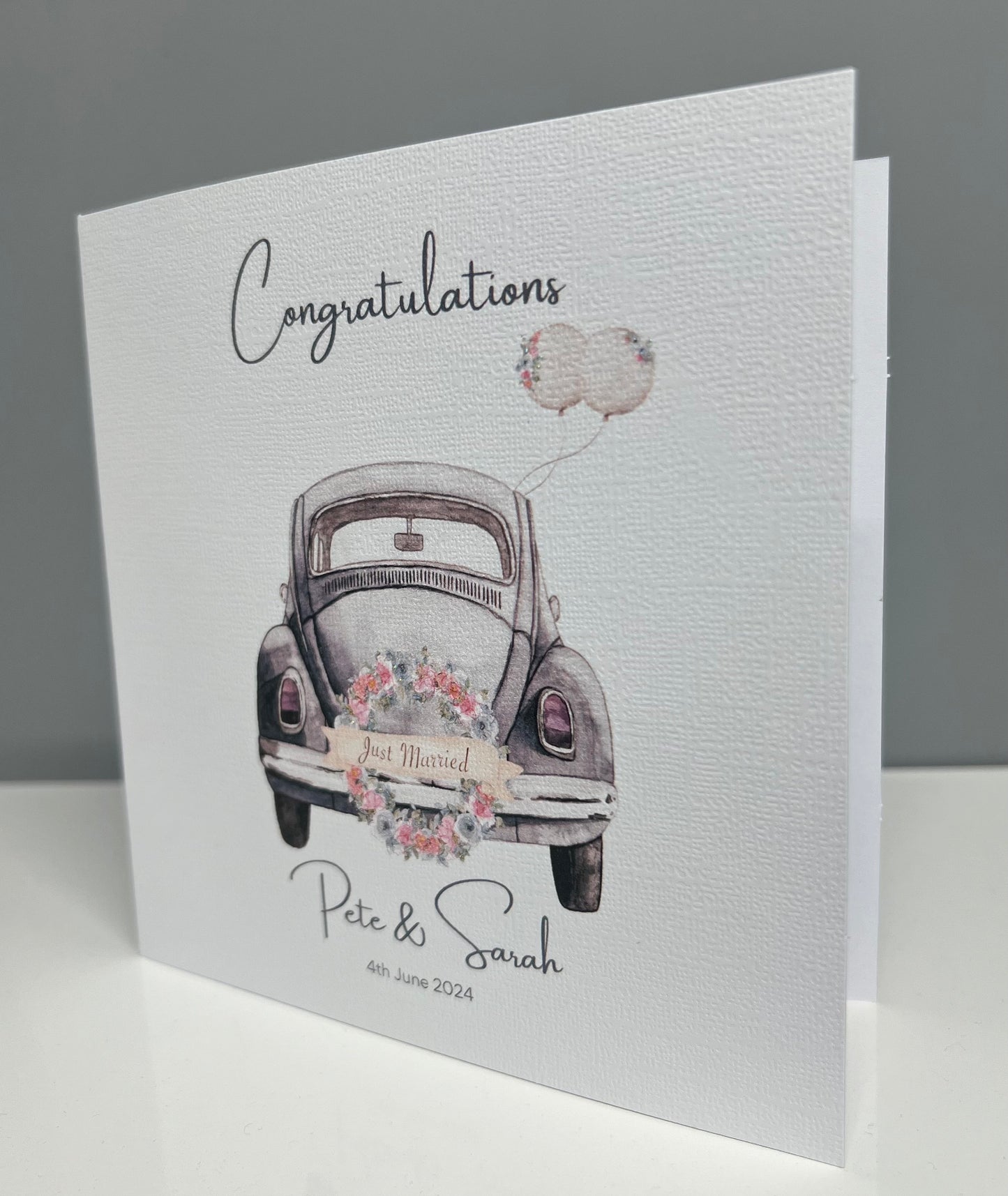 Wedding congratulations card.