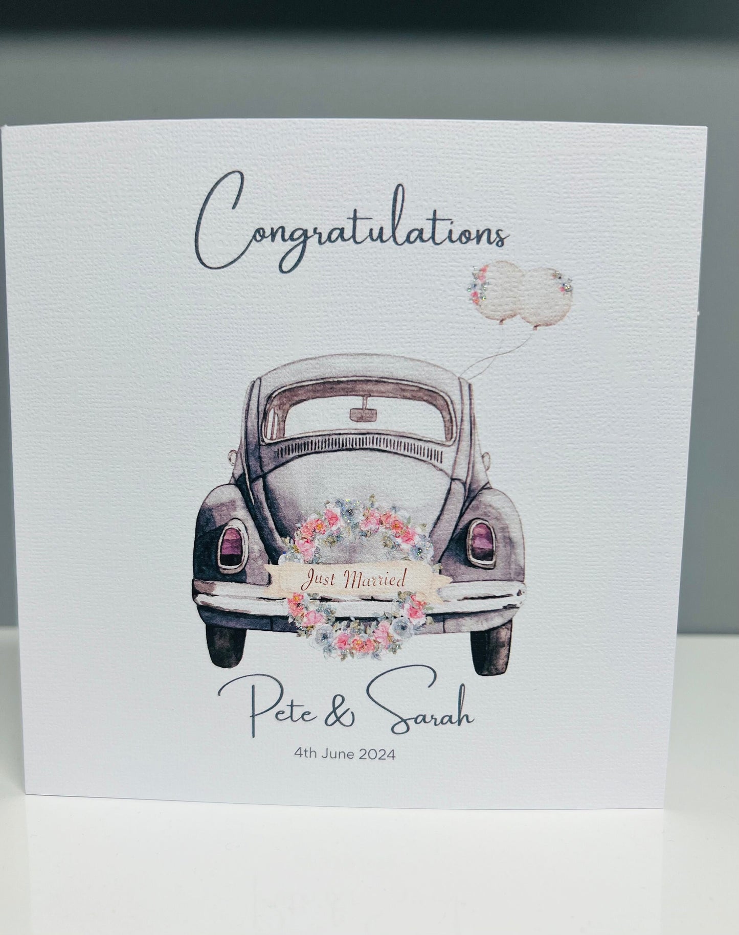 Wedding congratulations card.