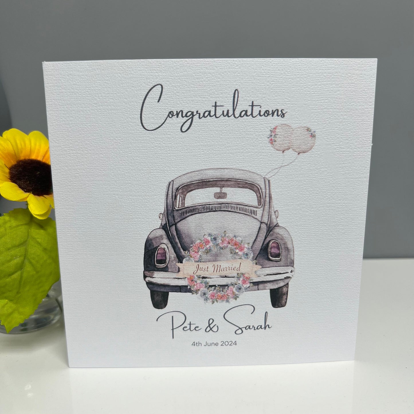 Wedding congratulations card.
