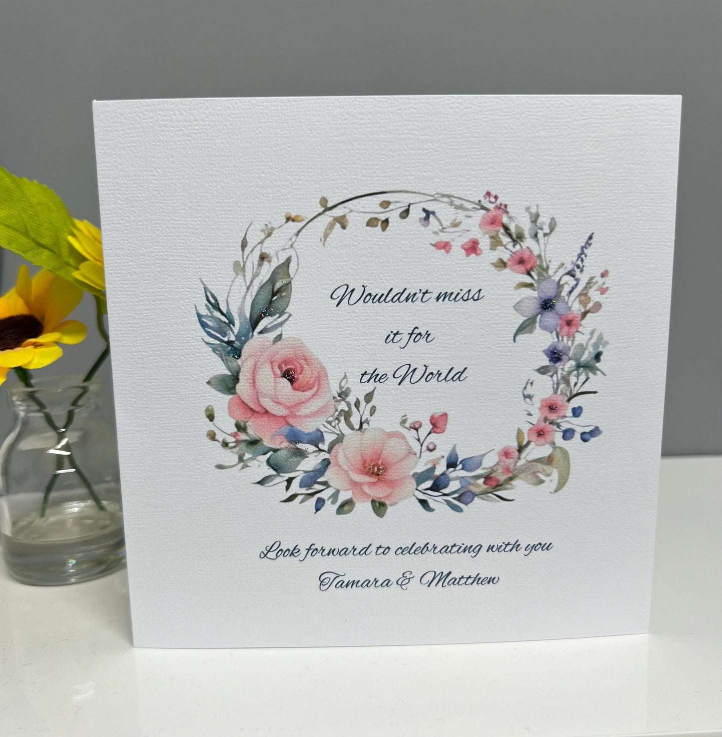 RSVP Wedding or engagement card